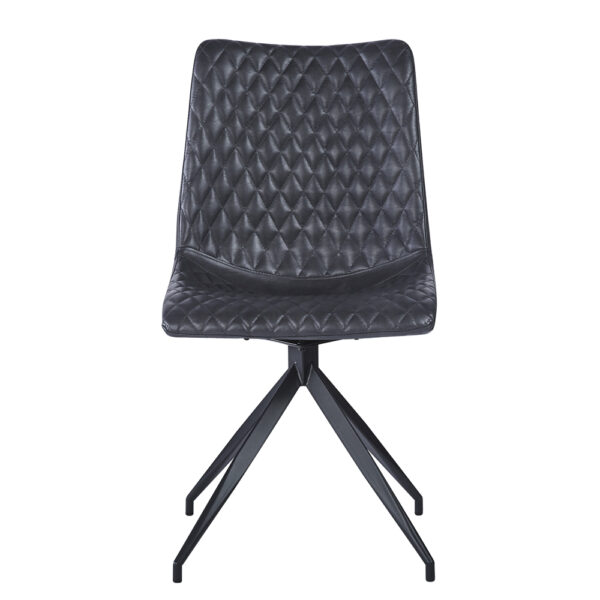 Vali Black PU Swivel Dining Chair | Self Assembly | Clearance