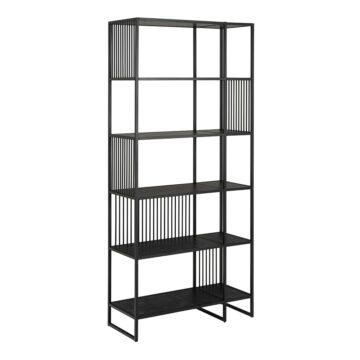 Stirlington Bookcase with 5 Shelves in Black