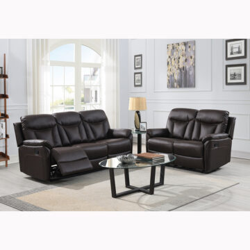 Dermont 3+2 Sofa Suite Dark Brown