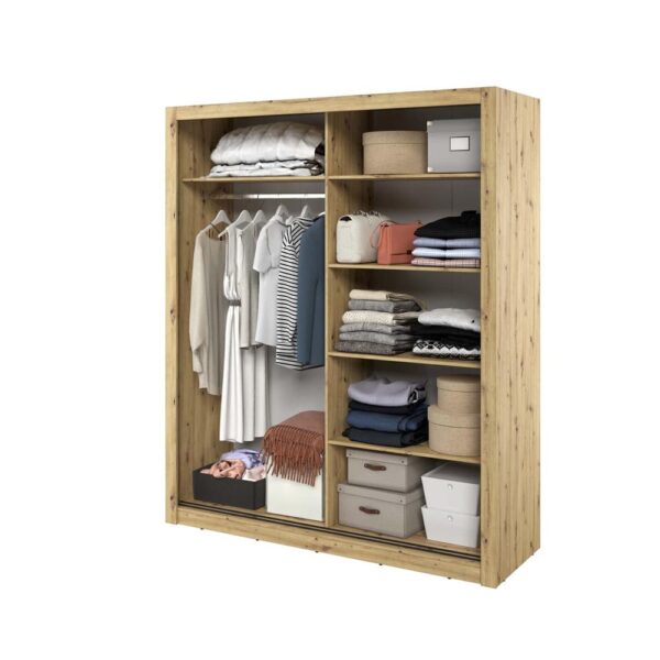 Durango 181cm Sliding Door Wardrobe | Artisan Oak | Assembly Required
