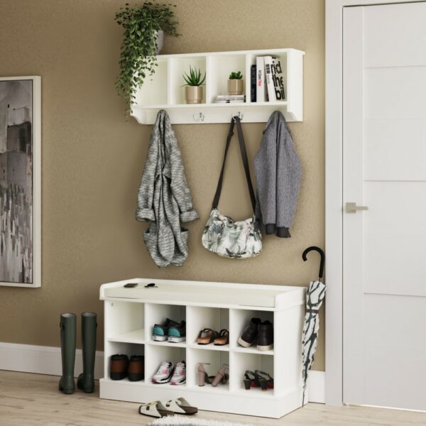 Kempton Shoe Bench + Wall Rack