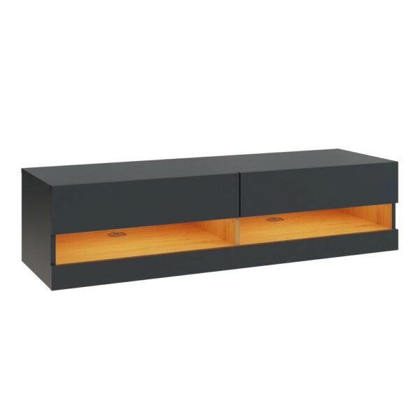 Garcia 120cm Wall TV Unit with LED | Assembly Required Grey
