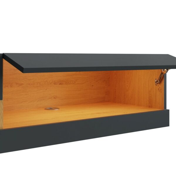 Garcia 120cm Wall TV Unit with LED | Assembly Required Grey