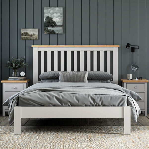 Langdale Grey Slatted Double Bed