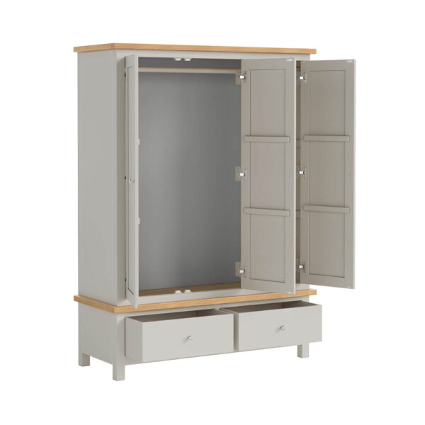 Hartside Grey Triple Wardrobe