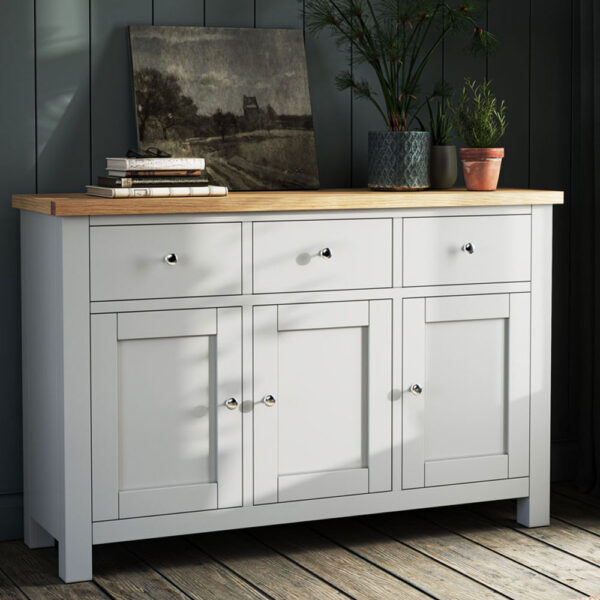 Hartside Grey Large Sideboard | Fully Assembled