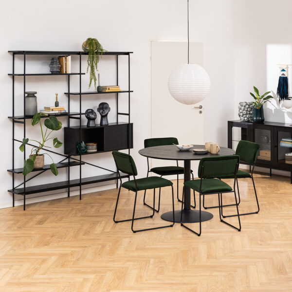 Ibiza Round Dining Table in Black Ash