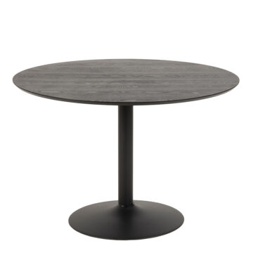 Ibiza Round Dining Table in Black Ash