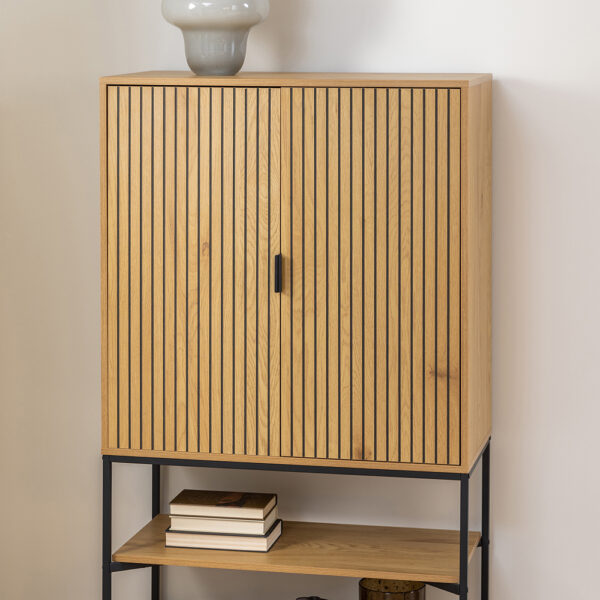 Jaipur Cabinet with 2 doors in Black | Assembly Required
