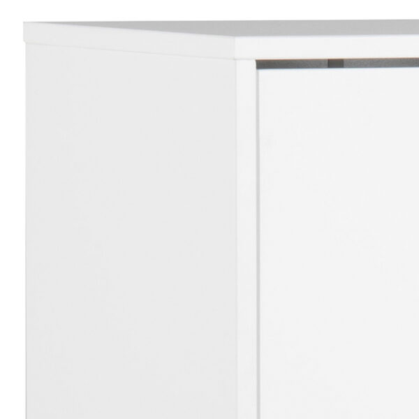 Mitra Shoe Cabinet 3 Flip Down Doors in White | Assembly Required