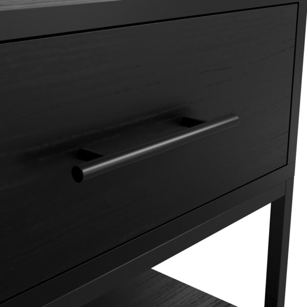 Boston Mattee Black Bedside Cabinet | Assembly Required