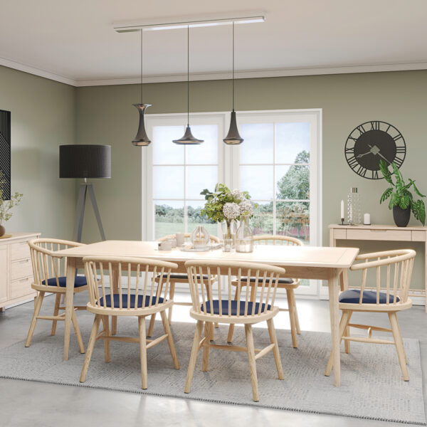 Bruges Upholstered Dining Carver Chair - Dark Grey Pad | Fully Assembled