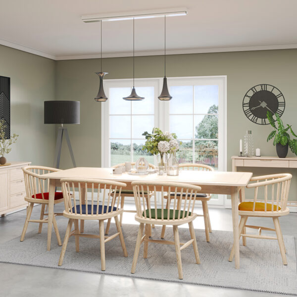 Bruges Upholstered Dining Carver Chair - Green Pad | Fully Assembled