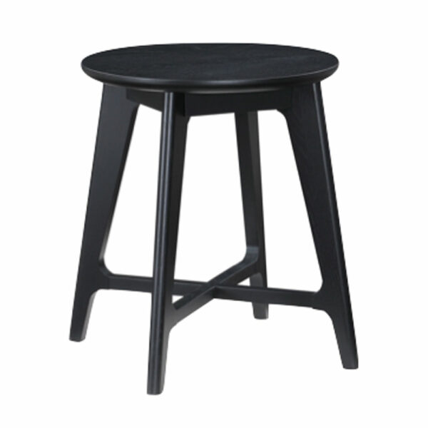Harrington Round Lamp Table - Black | Assembly Required