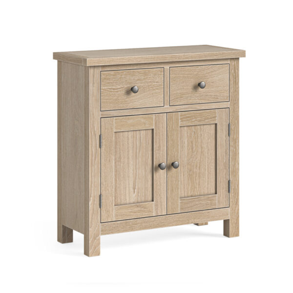 Oaktide Small Sideboard - Oak - White Wash | Fully Assembled