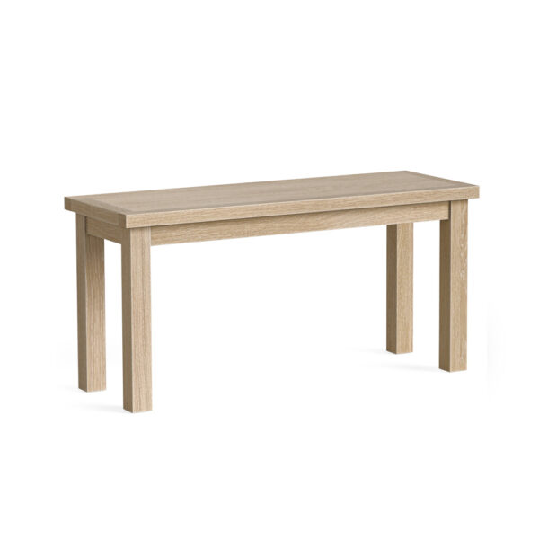 Oaktide Bench Chair - Oak - White Wash | Assembly Required