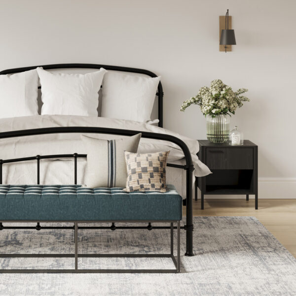 Colliers Black Bedside Cabinet | Assembly Required