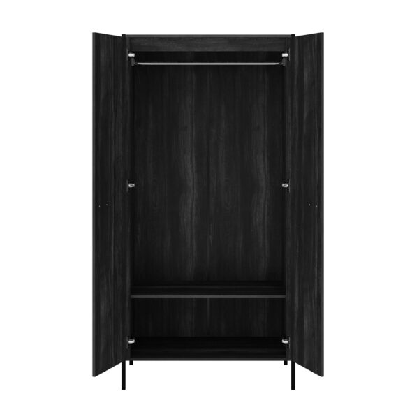 Colliers Black 2 Door Wardrobe | Assembly Required
