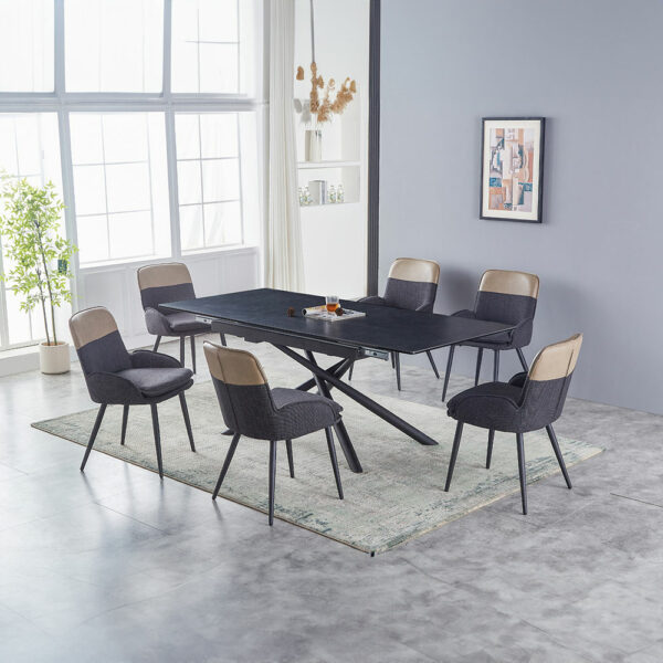 Ventura Extendable Dining Table - Dark Grey | Assembly Required