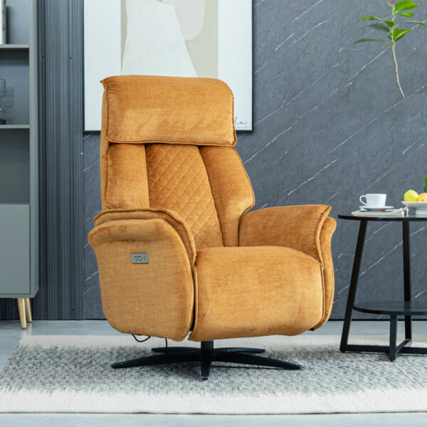 Hermes Swivel Electric Chair Dual Motor - Amber