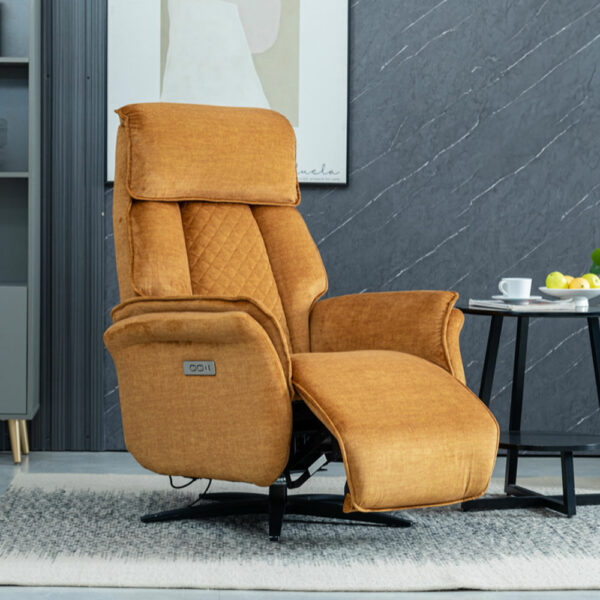 Hermes Swivel Electric Chair Dual Motor - Amber