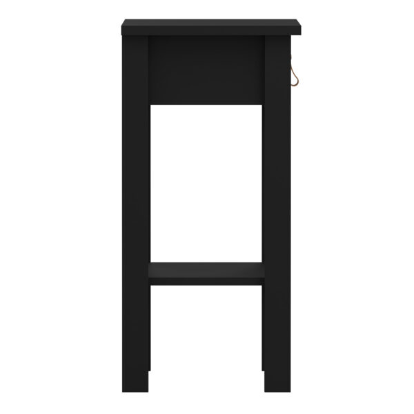 Seville Bedside Table with 1 Drawer in Matt Black | Assembly Required