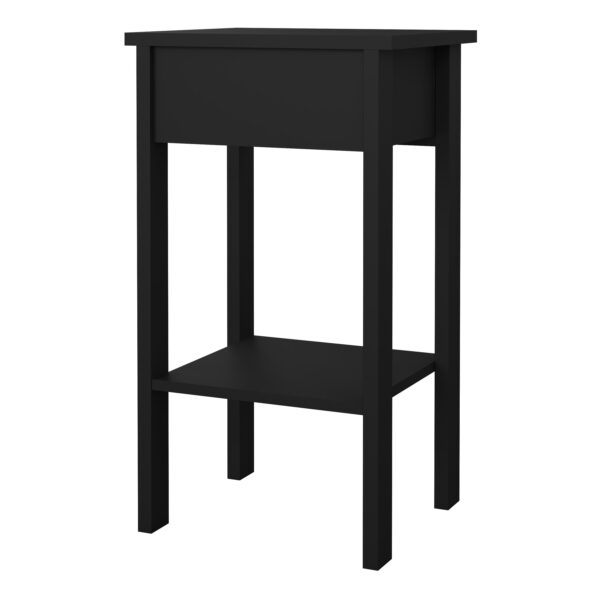 Seville Bedside Table with 1 Drawer in Matt Black | Assembly Required