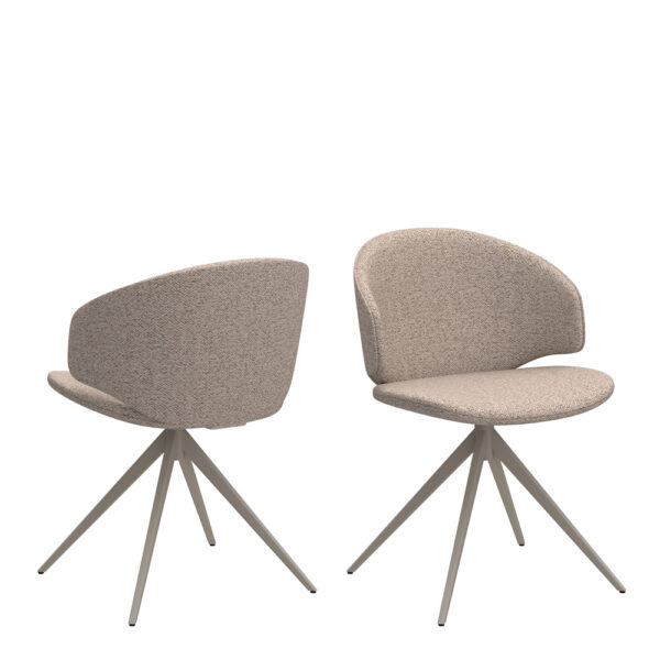 Ella Swivel Beige Dining Chair | Assembly Required