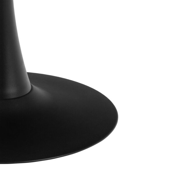 Malta Ceramic Round Dining Table Brown/Black 90x75 cm | Assembly Required
