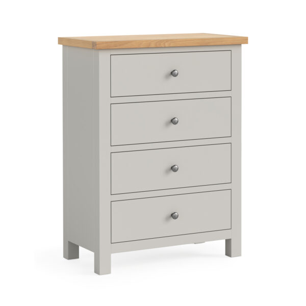 Langdale Grey 4 Drawer Chest | Fully Assembled