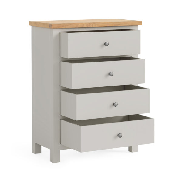 Langdale Grey 4 Drawer Chest | Fully Assembled