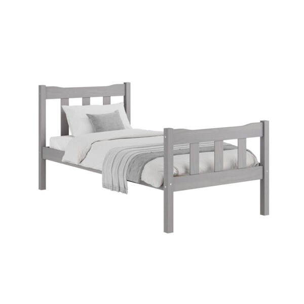 Heathrow Grey Single Bed | Assembly Required