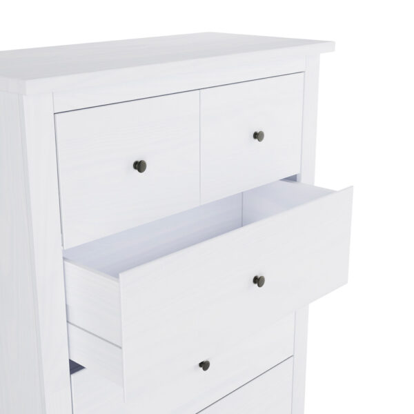 Heathrow White 2 over 3 Chest of Drawers | Assembly Required