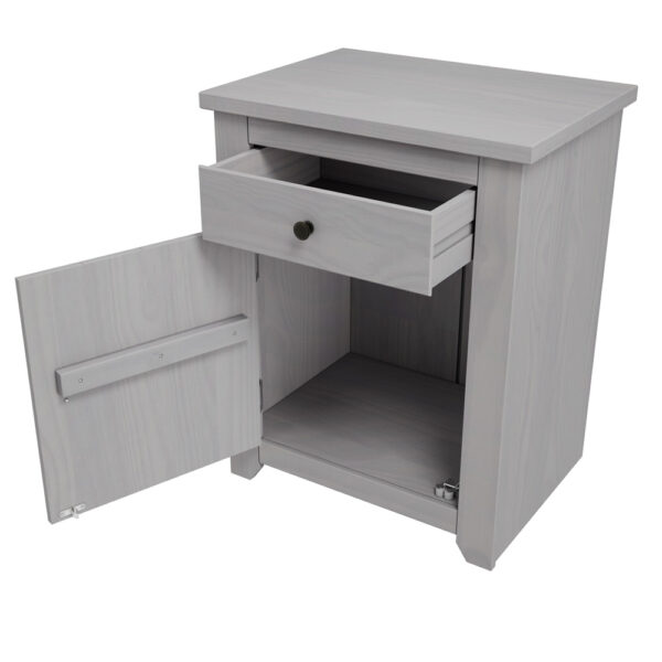 Heathrow Grey Bedside Cabinet | Assembly Required