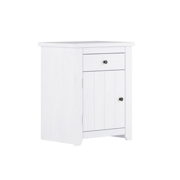Heathrow White Bedside Cabinet | Assembly Required