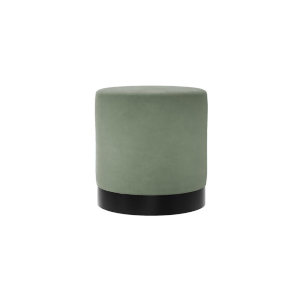 Lana Pouffe Sage Velvet / Matte Black - Small | Fully Assembled