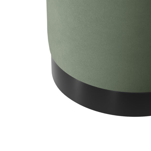Lana Pouffe Sage Velvet / Matte Black - Small | Fully Assembled