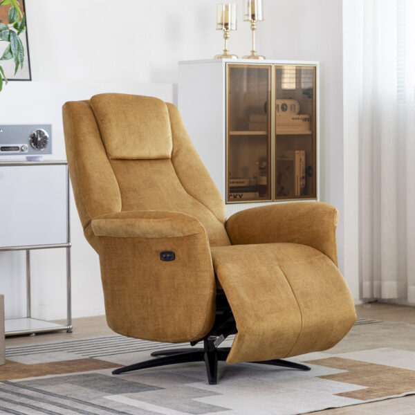 Julius Swivel Electric Chair Amber | Assembly Required
