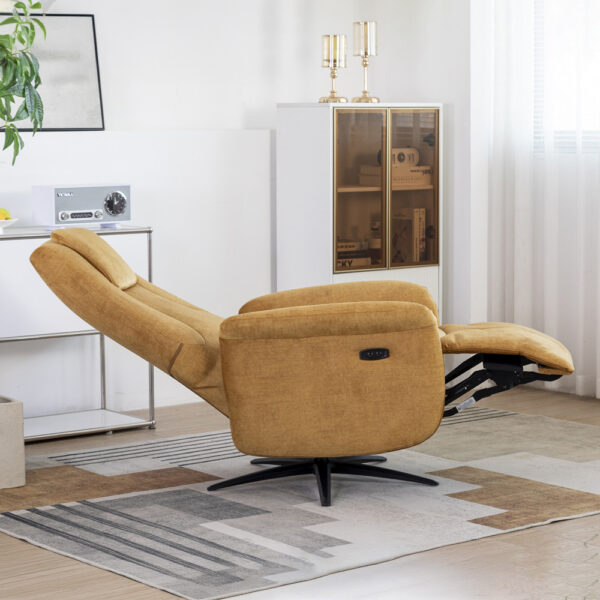 Julius Swivel Electric Chair Amber | Assembly Required