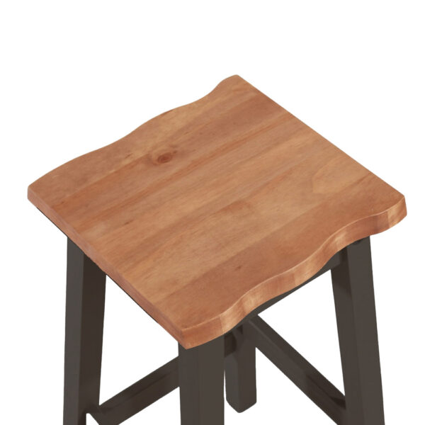 Azusa Black Live Edge High Breakfast Stools (Pair) | Assembly Required