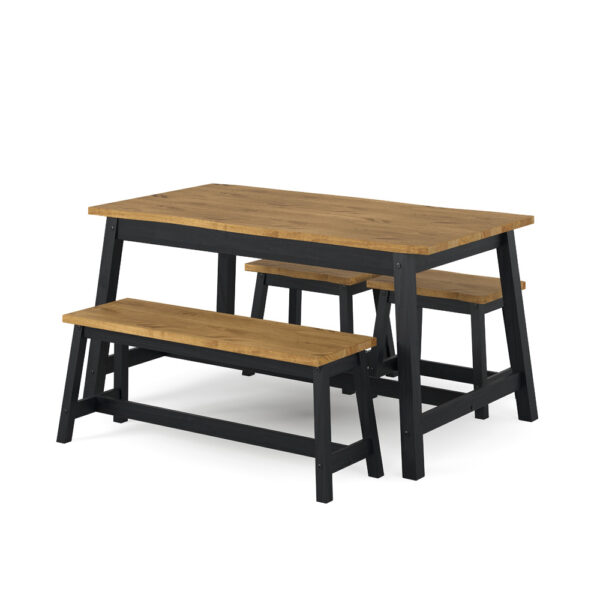 Azusa Black Live Edge Large Dining Table | Assembly Required
