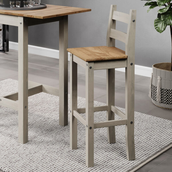 Azusa Grey High Breakfast Bar Chair (Pair) | Assembly Required