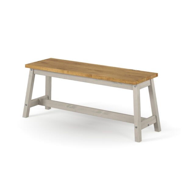 Azusa Grey Live Edge Large Dining Bench | Assembly Required