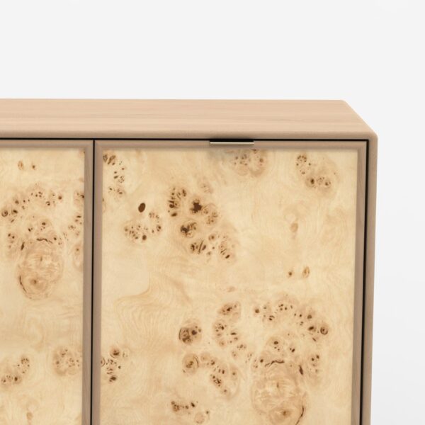 Metro Burl Three Door Cabinet | Assembly Required