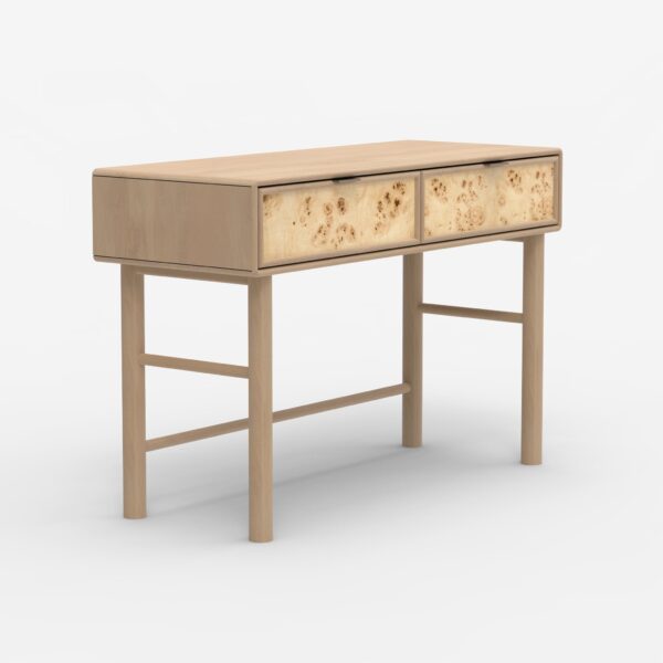 Metro Burl Two Drawer Console Table
