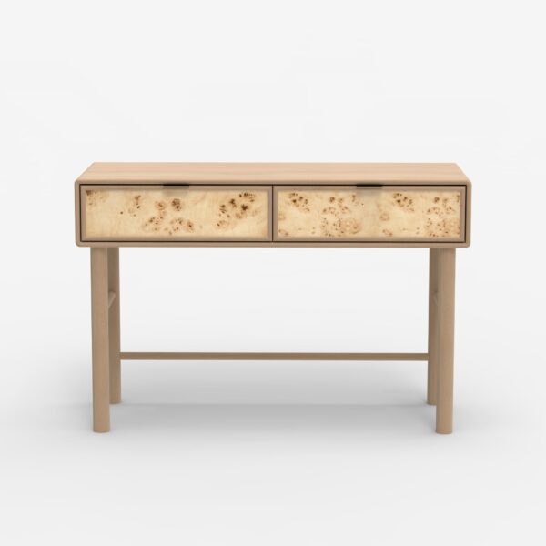 Metro Burl Two Drawer Console Table | Assembly Required