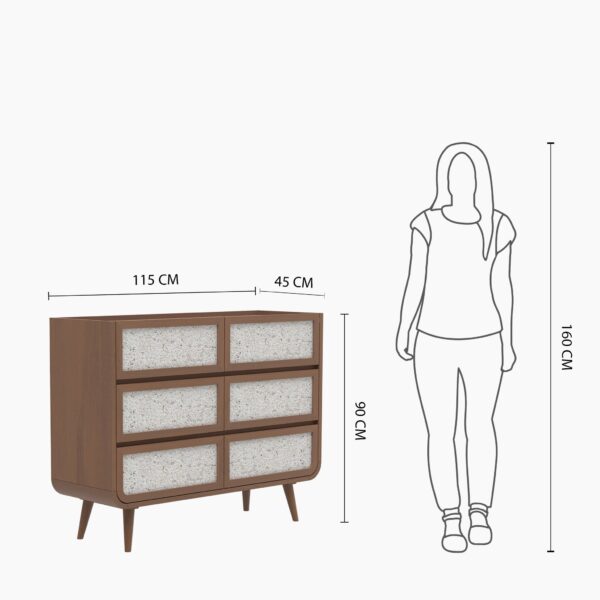 Oxen Six Drawer Chest - Mango | Assembly Required