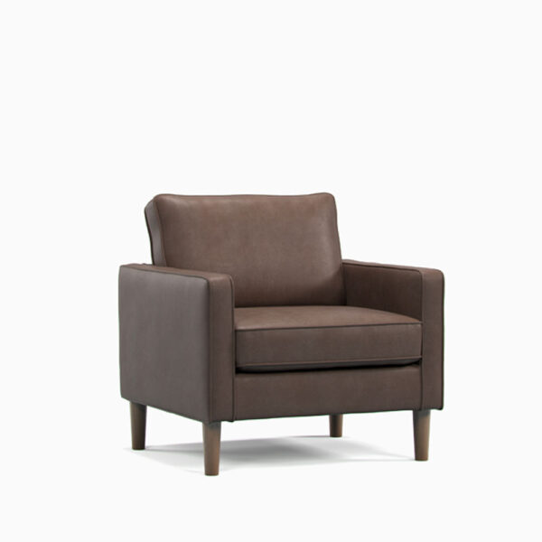 Wentworth - Armchair Faux Leather Brown