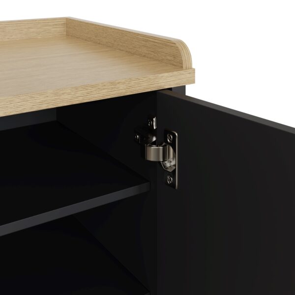 Fife Black 2 Door Shoe Bench | Assembly Required