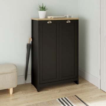 Fife Black 2 Door Shoe Cabinet